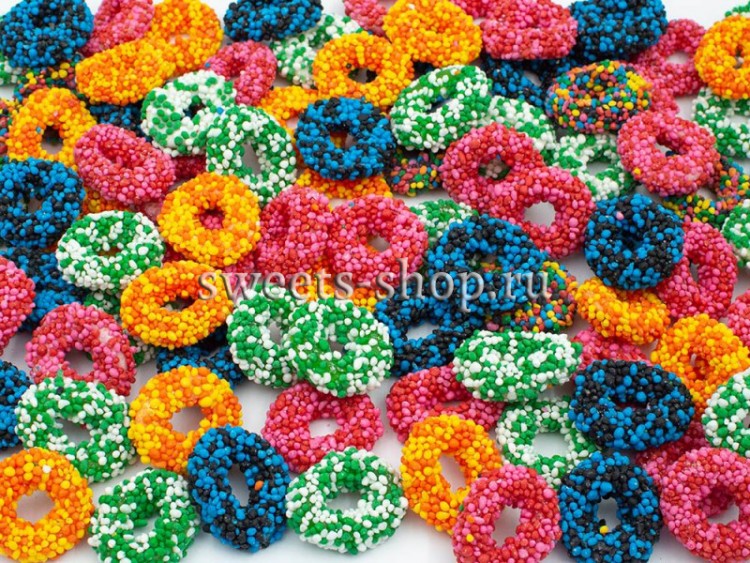 Жевательный мармелад Хрустящие "Пончики в обсыпке кислые" HALAL