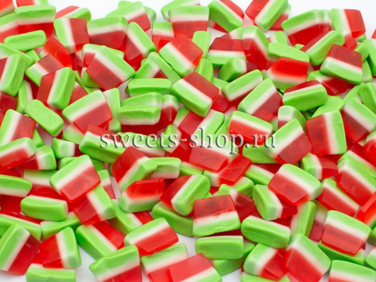 Жевательный мармелад "Арбузные дольки" с содержанием фруктового сока HALAL