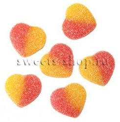 Жевательный мармелад фруктовый "Сердечки персиковые"