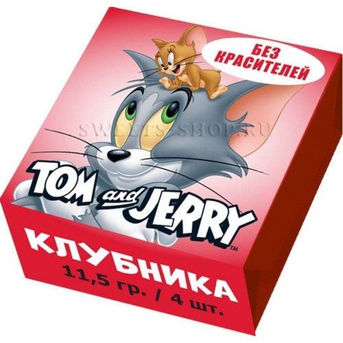 Жевательные конфеты "Tom and Jerry" со вкусом Клубники 11,5гр