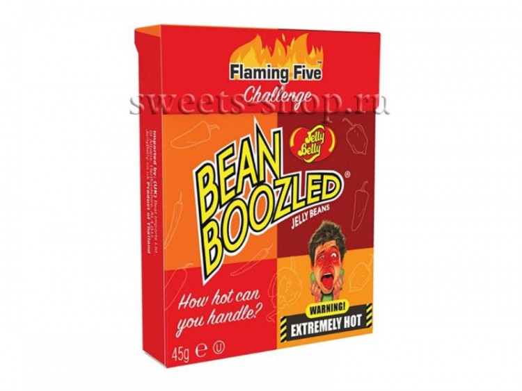 Драже жевательное "Ассорти Bean Boozled" Flaming Five острые 45гр Jelly ...