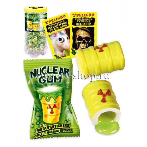 Жевательная резинка "Гигантский ядерный взрыв" с нач.клубника-лимон-лайм 14гр