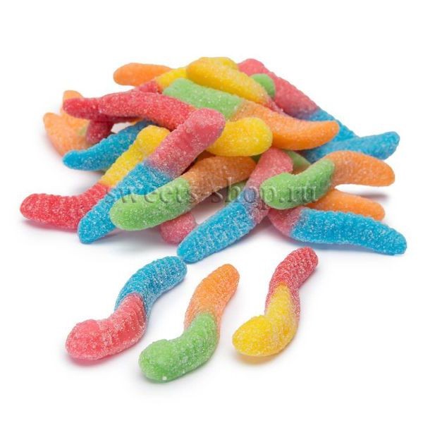 Жевательный мармелад "Кислые червячки" Trolli (Германия)