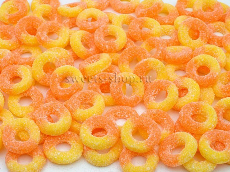 Жевательный мармелад "Кольца Манго-Маракуйя" экстра кислые