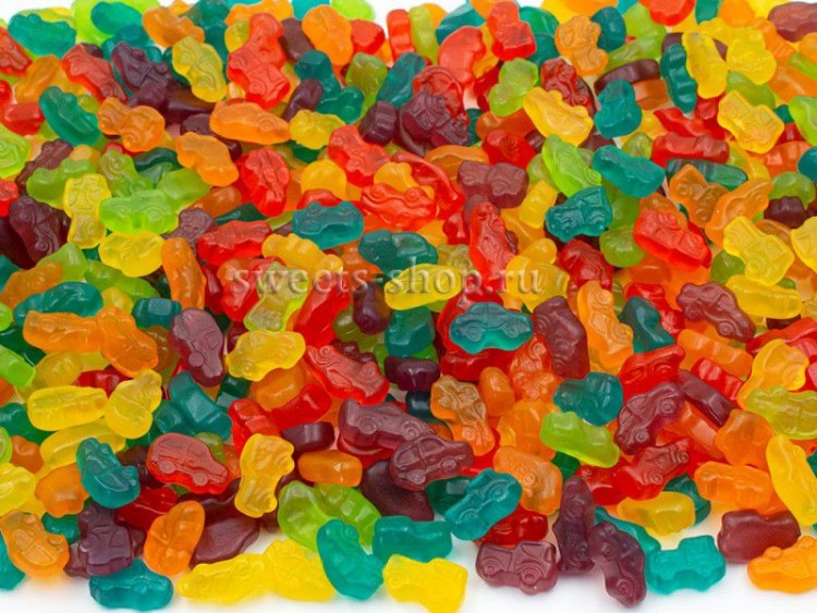Жевательный мармелад "Машинки" Trolli (Германия)