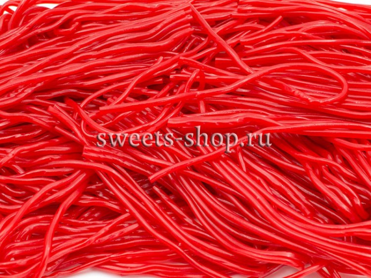 Жевательный мармелад "Спагетти клубничные без обсыпки" HALAL